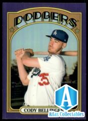2021 Topps Heritage Chrome Purple Refractors #173 Cody Bellinger